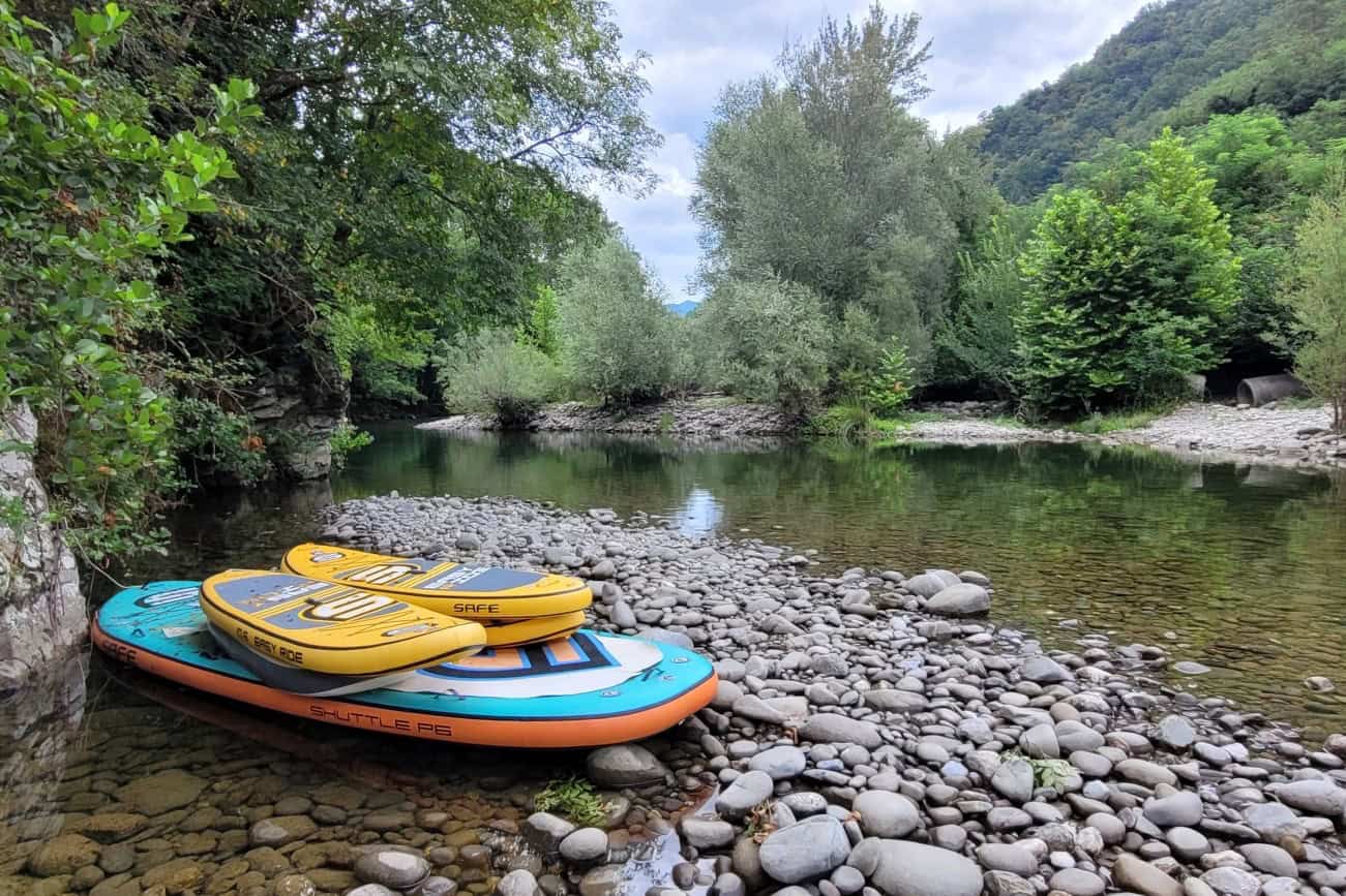 Torrente Val di Lima panorama in Toscana